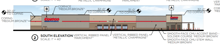 Costco Warehouse South Elevation