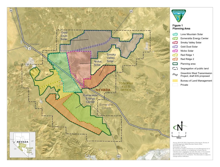 Esmeralda 7 Map by Bureau of Land Management