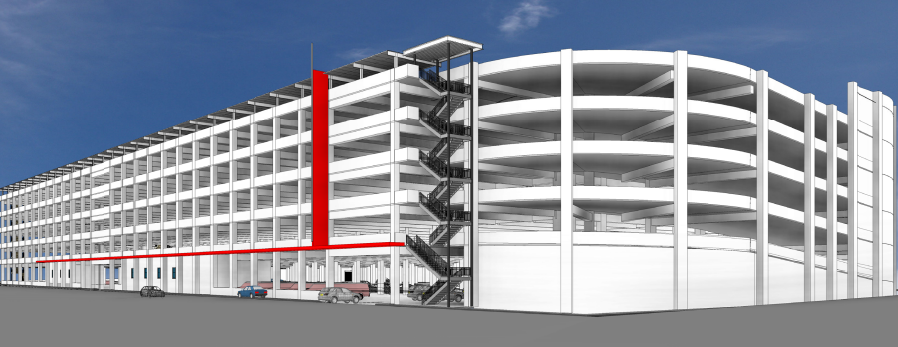 Kitty Hawk Parking Structure Rendering