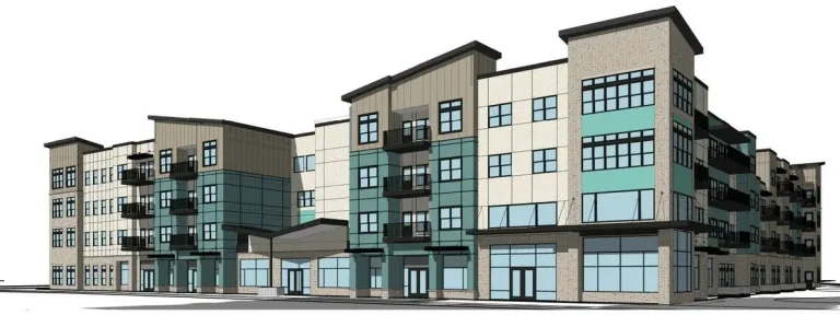 Modern multi-story residential building Marble Manor design