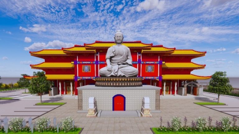 Bhaisajyavana Monastery Buddhist Temple Rendering
