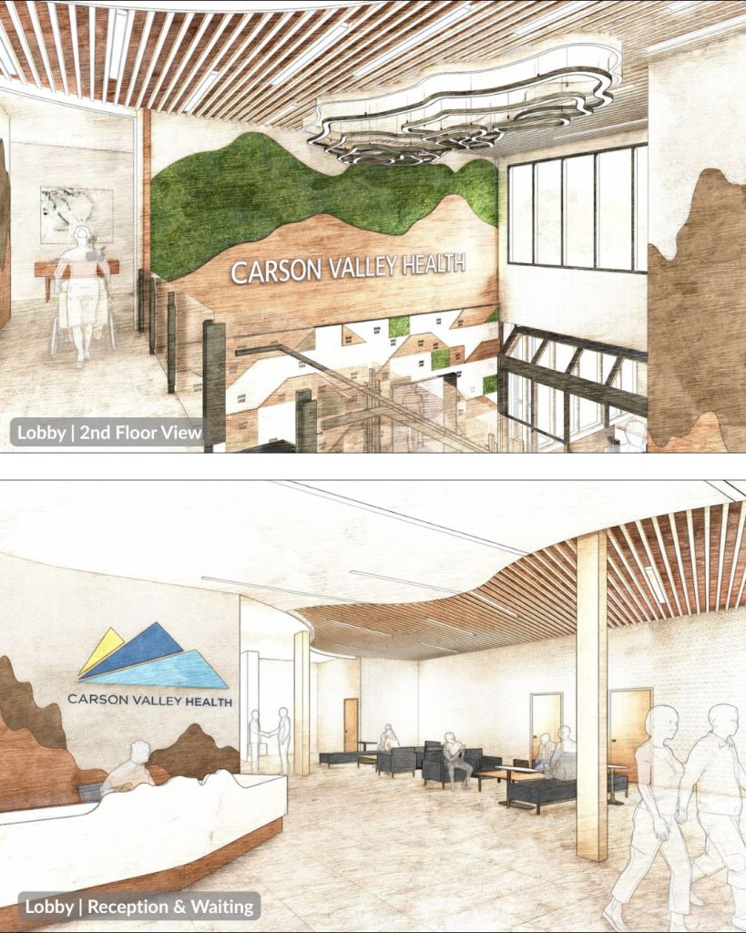 Lobby of Carson Valley Health Hospital Concept Plan