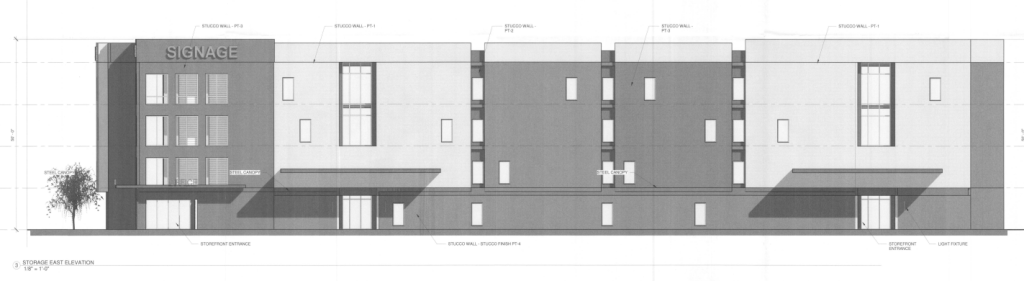 Industrial project named Durango storeflex in clark county elevation rendering