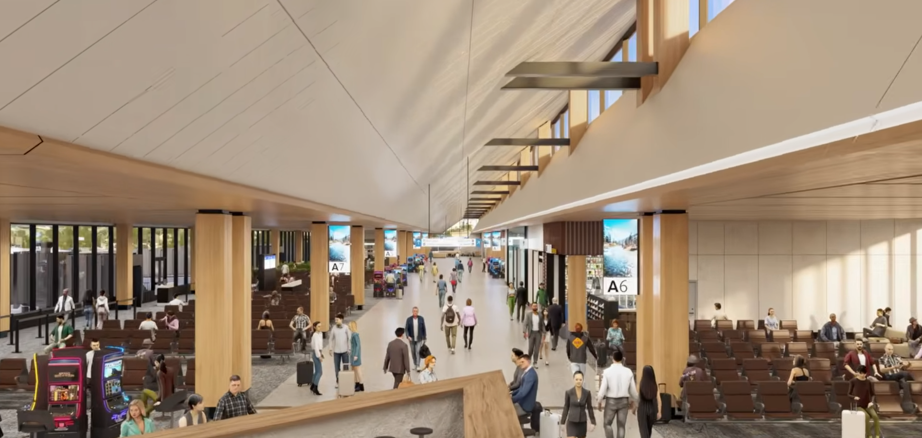 High view of future MoreRNO Concourse Development Project rendering