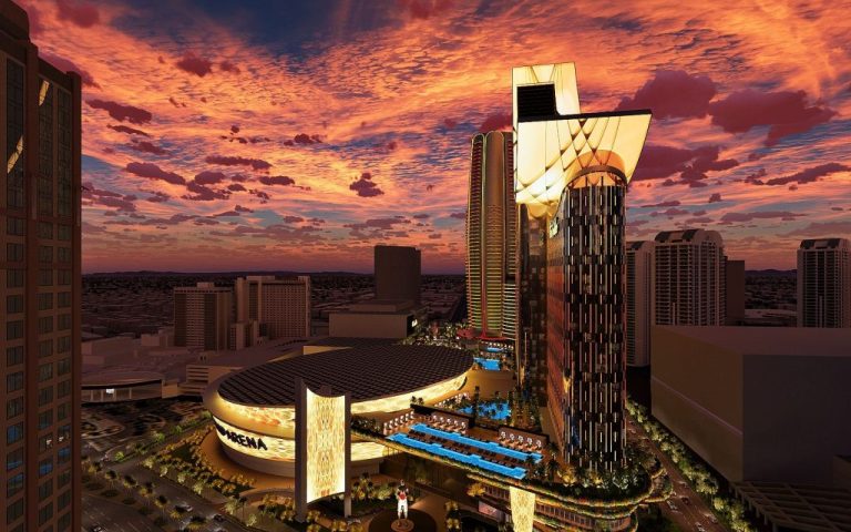 Rendering of potential LVXP mixed-use arena, hotel and condominium project.