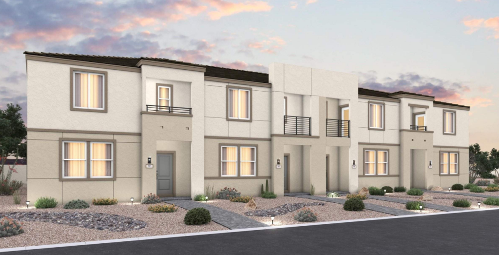 Rendering of future townhome community in Enterprise, Nevada
