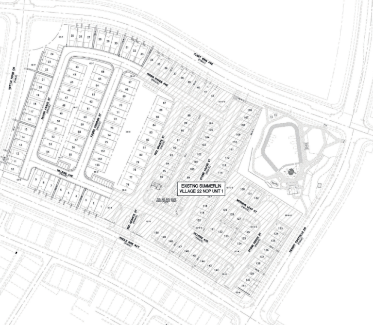 Layout of a townhome development site