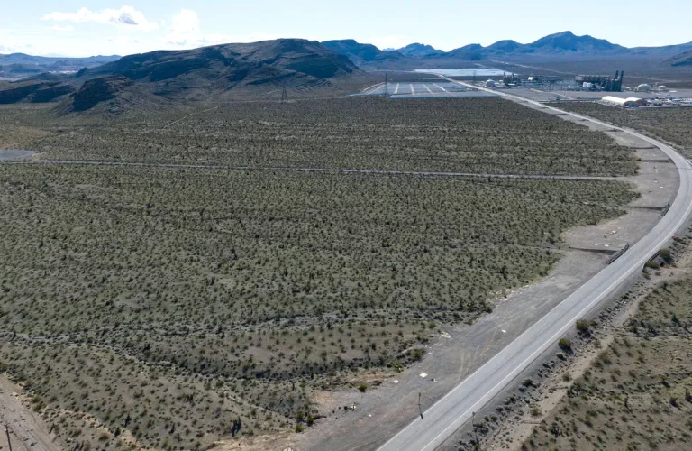 Aerial view of Apex Industrial Park undeveloped land