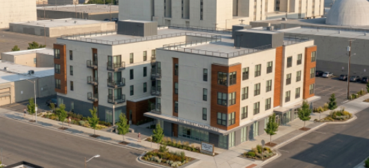 Modern multi-story residential building