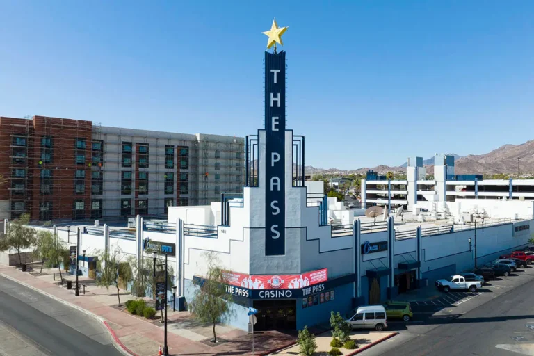 Aerial shot of The Pass casino in Henderson's Water Street District.