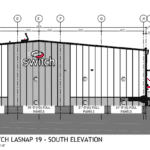 Elevation illustration of approved Switch data center campus in Clark County (Enterprise).