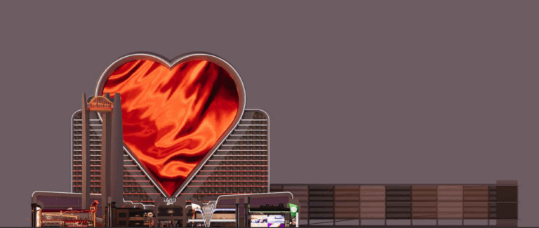 Preliminary rendering of heart-shaped resort coming to Las Vegas Strip by Steelman Partners