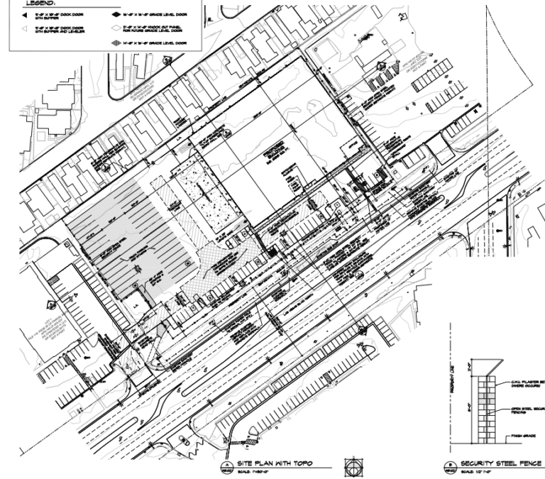 Site map for the new DC Petersen industrial building/warehouse in Sunrise Manor