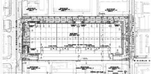 Site plan of industrial warehouse planned by EBS Realty in Paradise, Nevada