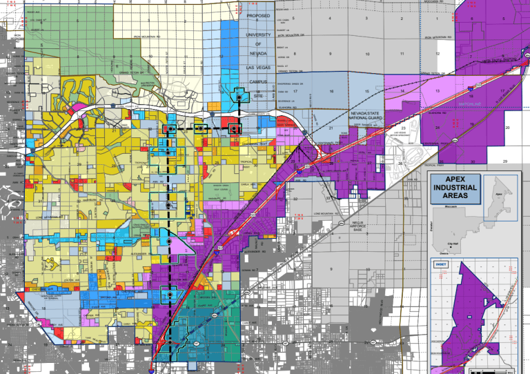 Map of Tule Springs East potential redevelopment area