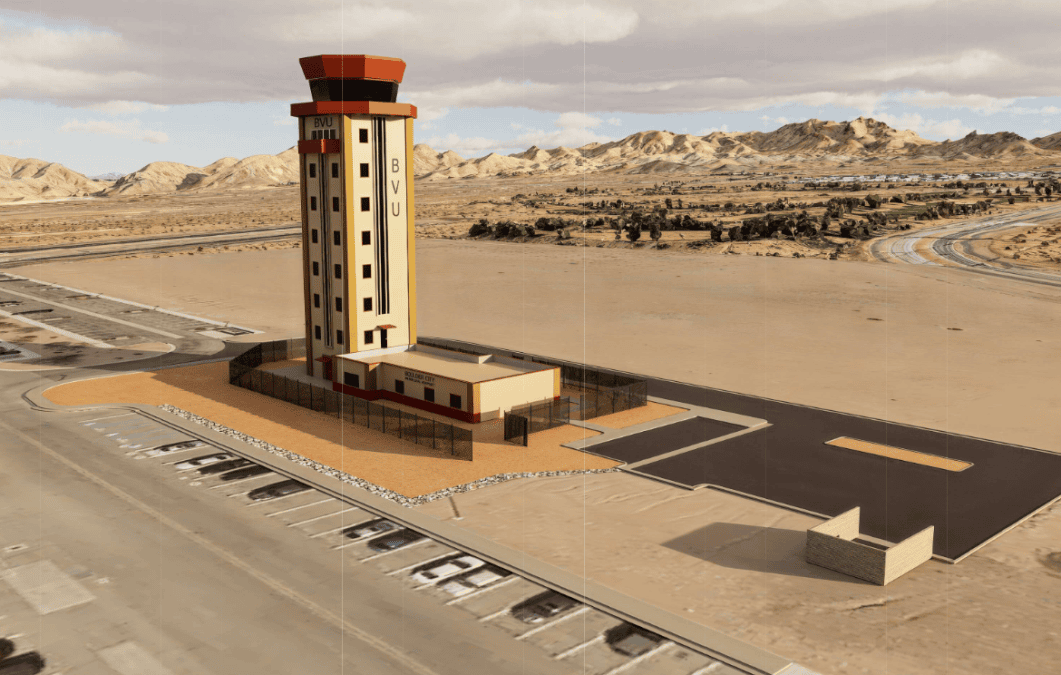 Rendering of new Air Traffic Control Tower coming to Boulder City, Nevada