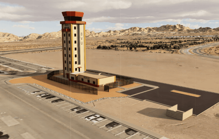 Rendering of new Air Traffic Control Tower coming to Boulder City, Nevada