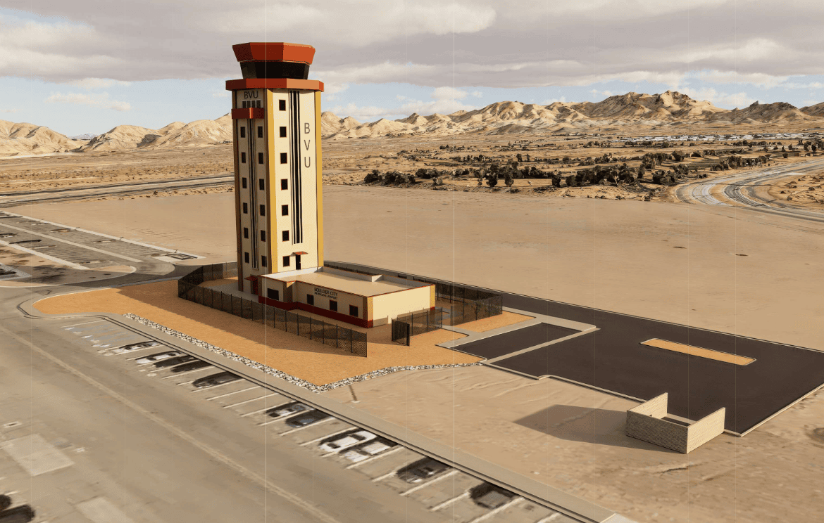 Rendering of new Air Traffic Control Tower coming to Boulder City, Nevada