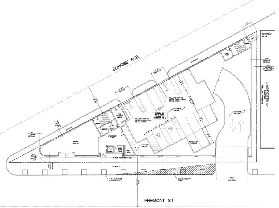 Site plan of upcoming seven-story apartment complex development by Zilberberg International in Las Vegas