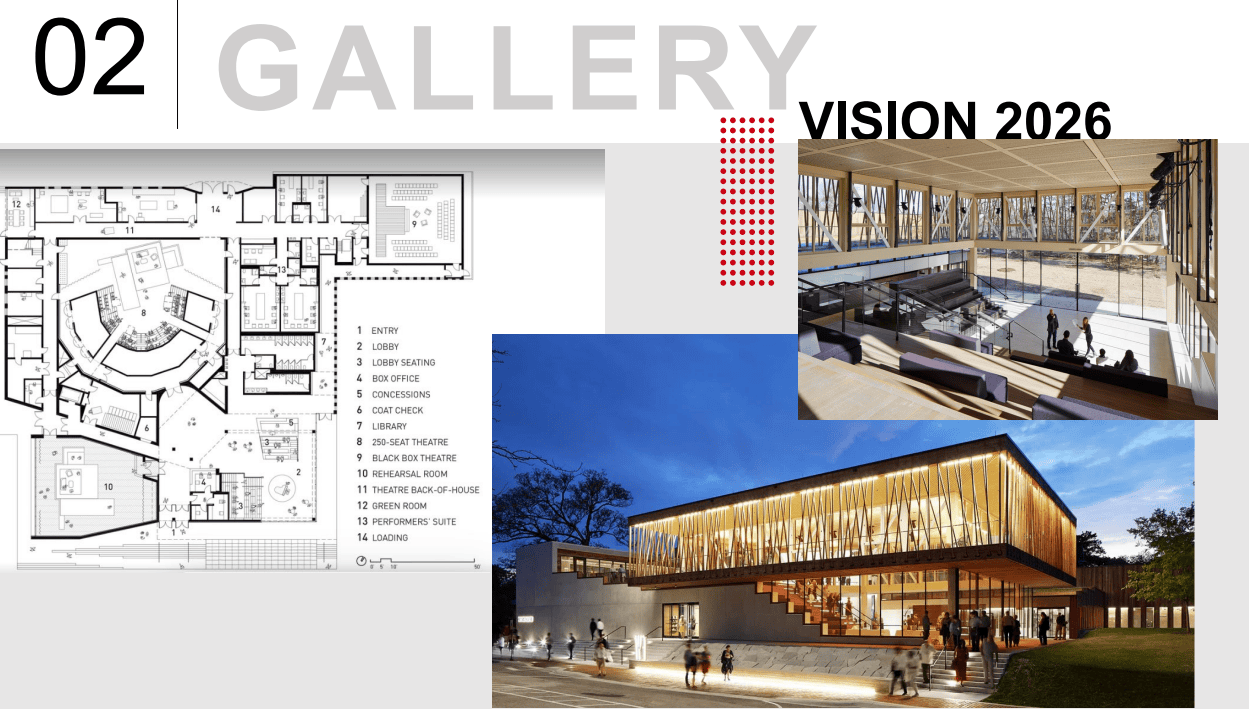 Rendering by Van Woert Bigotti Architects of Carson High School Performing Arts Center
