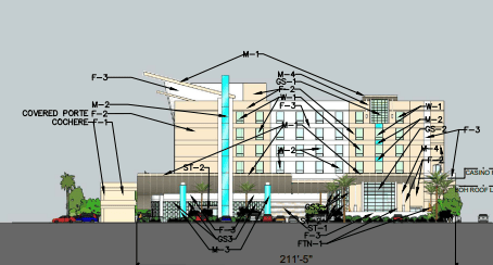 Rendering of six-Story Ford Avenue Casino Hotel Proposed in Enterprise