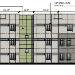 Elevation drawing of the Mater Academy Sahara Ave. charter school in Winchester.