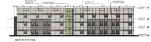 Elevation drawing of the Mater Academy Sahara Ave. charter school in Winchester.