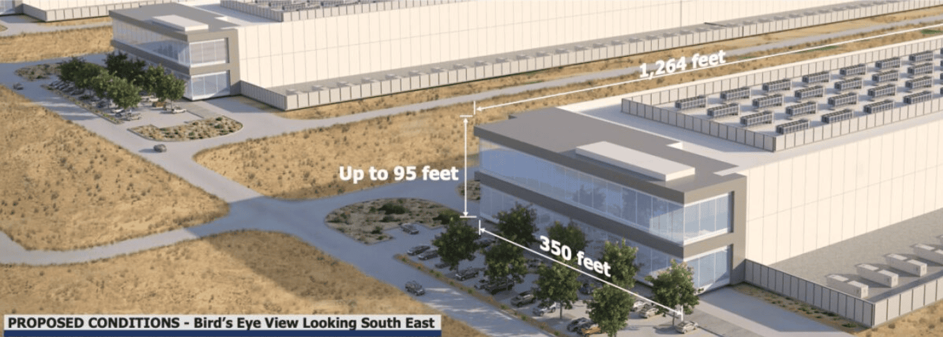 Rendering of Monarch Data Center proposed in Lyon County