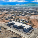 Aerial rendering of Southwest Bay, a 3.89-acre development in Southwest Las Vegas.