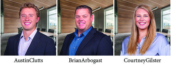 3 headshots of those being promoted at Metcalf Builders