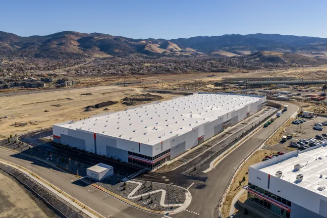 Aerial image of 580 South, an industrial park in Reno that recently completed a major construction milestone.
