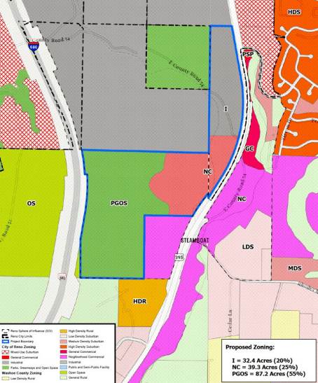 Map of Ladera Master Plan by Ladera Properties LLC and Wood Rodgers Inc., approved by the Reno City Council on July 22.