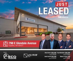 Just leased graphic with 840 E Glendale industrial space in Nevada.