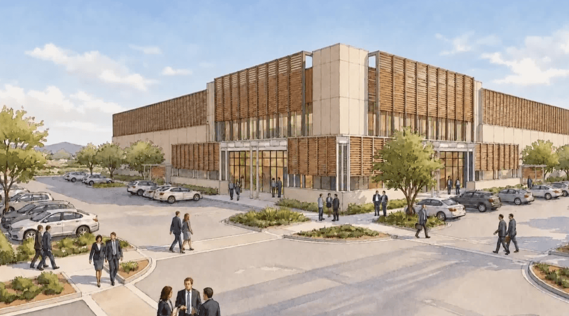 Rendering of Gigawatt Data Center on the Manse Technology Campus proposed by Gigawatt Development in Nye County