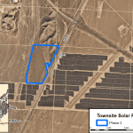 Aerial map of Former location of the Townsite Solar II data center campus in Boulder City, Nevada.