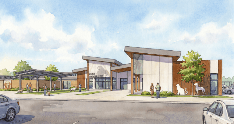 Rendering by TSK Architects of the proposed Clark County Animal Resource Center in Spring Valley.