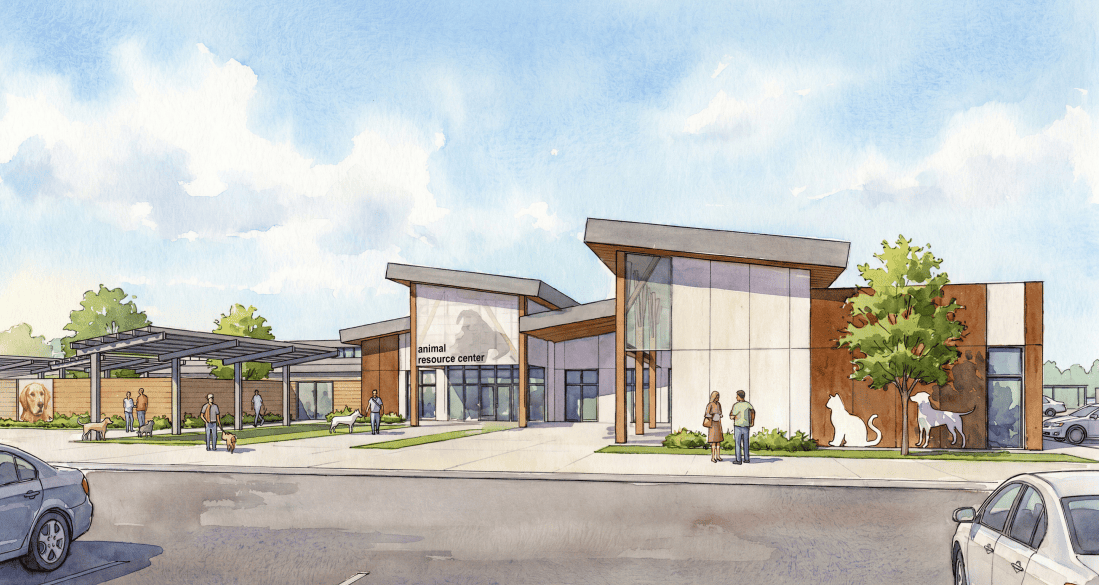 Rendering by TSK Architects of the proposed Clark County Animal Resource Center in Spring Valley.