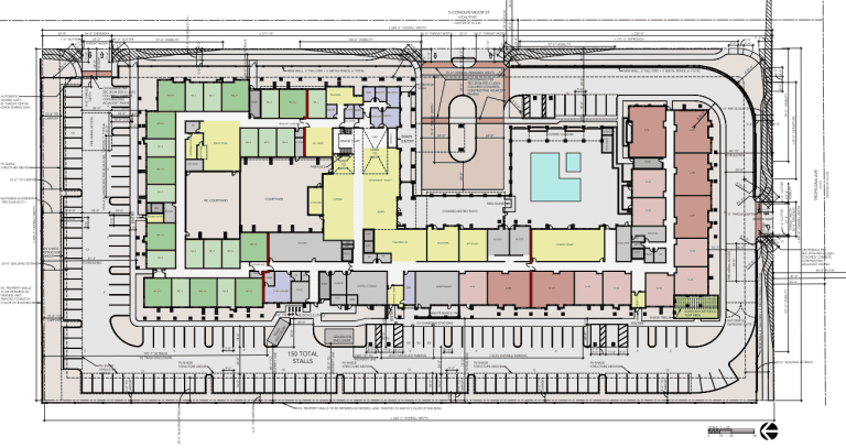 Site plan by CBTWO Architects of the proposed 160-unit senior community in Spring Valley by Edgemark Development