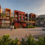 Rendering of Jewel (formerly the Pearl) apartments coming to Las Vegas, Nevada's Chinatown by Perlman Architects.