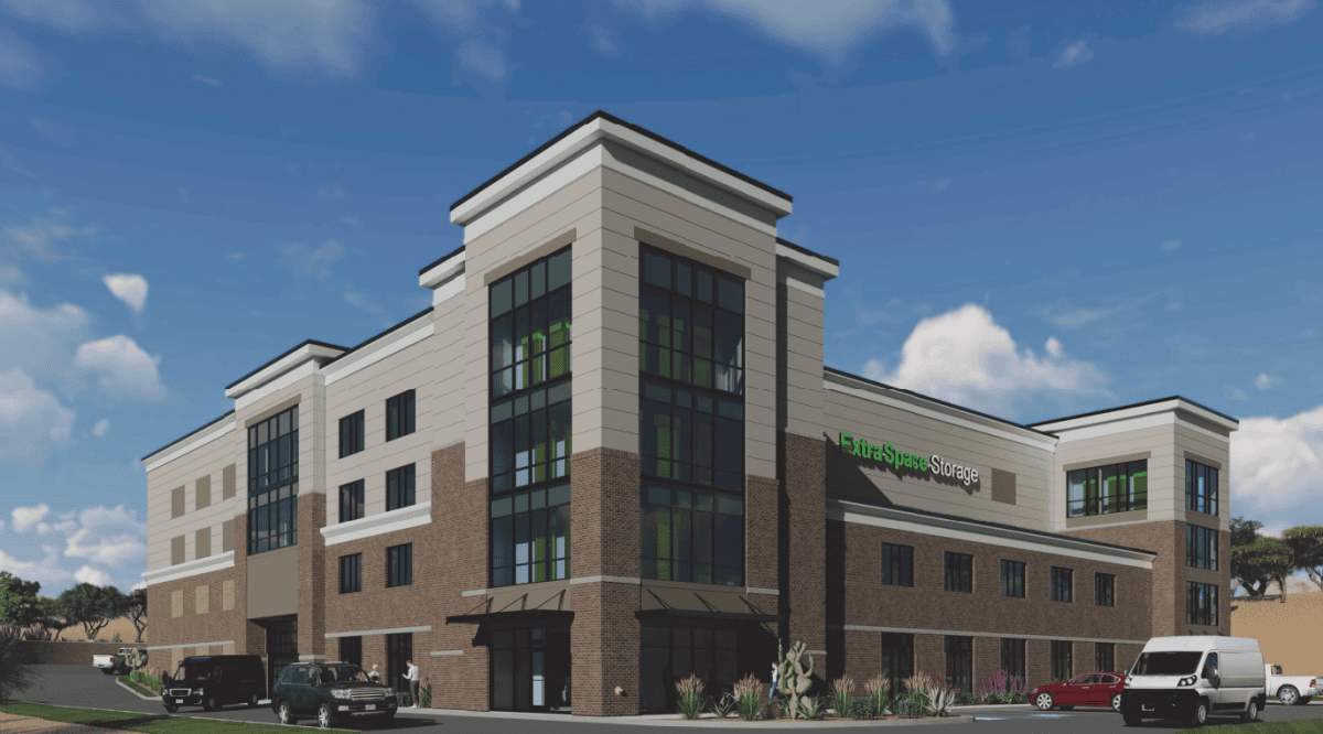 Rendering of planned Extra space Storage-branded facility named Pyramid Storage in Sparks, Nevada