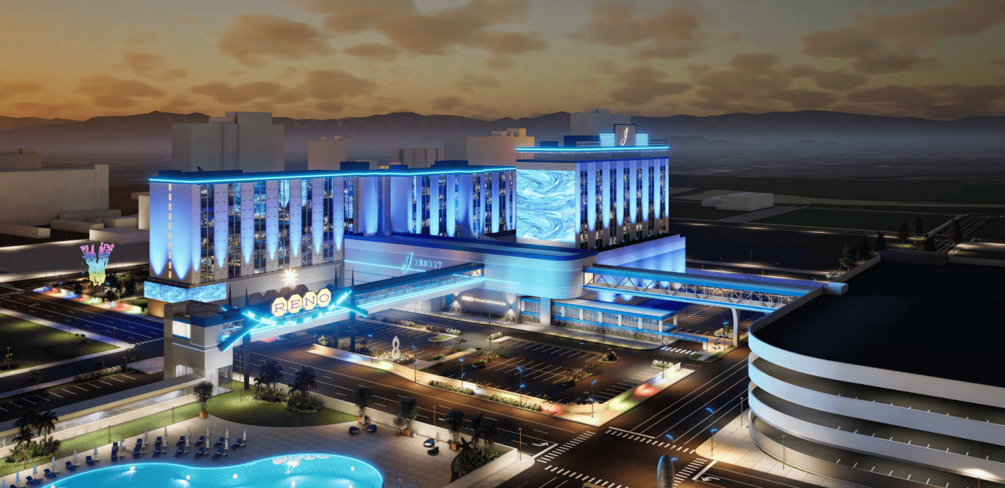 Rendering of Jacobs Entertainment's proposed J Resort Pedestrian Walkways being considered by the Reno, Nevada, City Council.