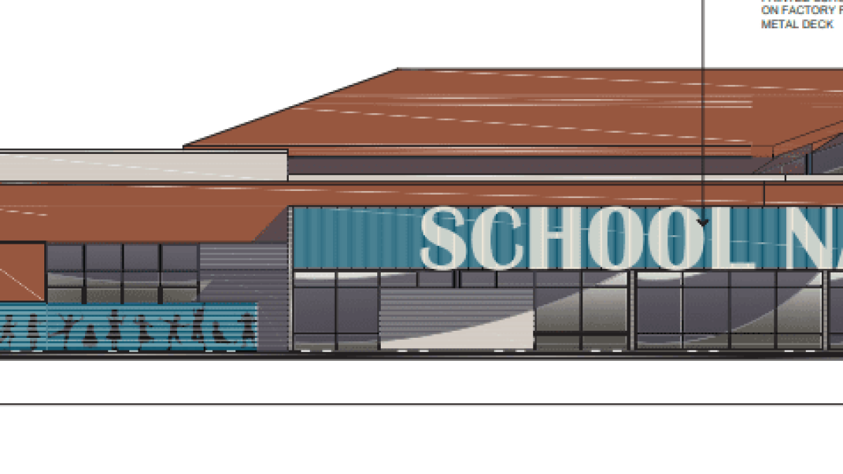 Southeast elevation of Skye Canyon Elementary School