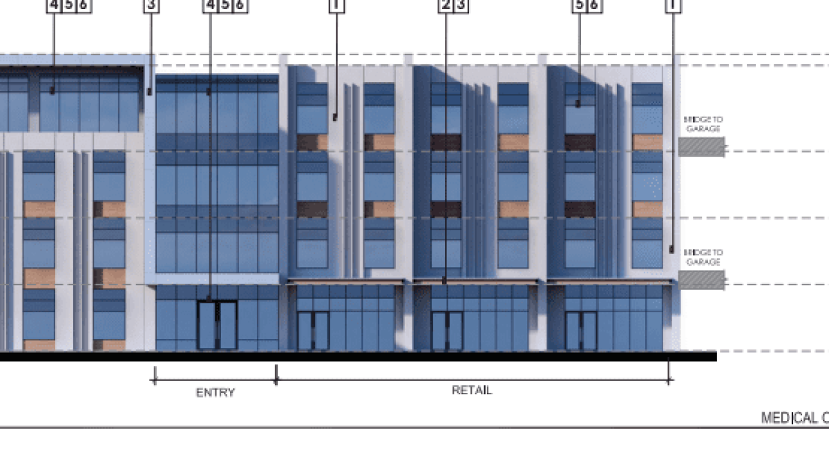 Elevation of Las Vegas medical building proposed in Medical District