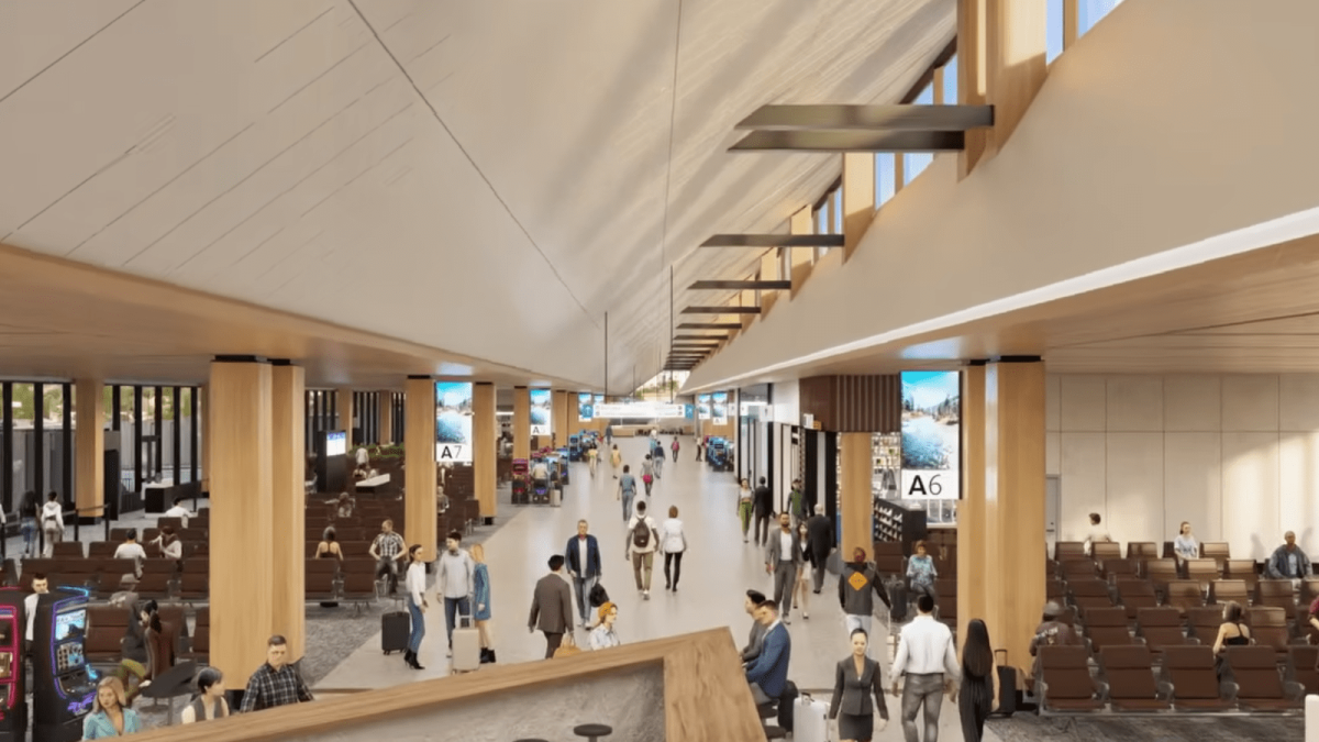 High view of future MoreRNO Concourse Development Project rendering
