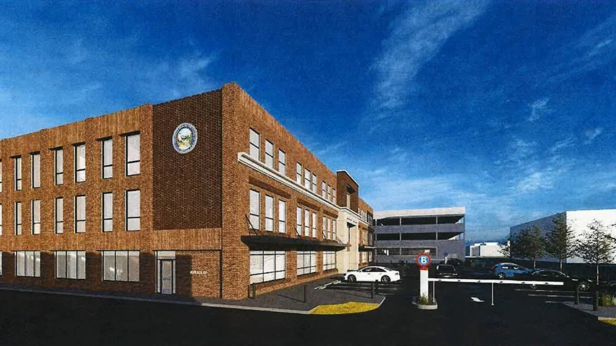 2025 rendering of proposed City Hall and parking garage. Credit: Frame Architecture/Carson City Board of Supervisors