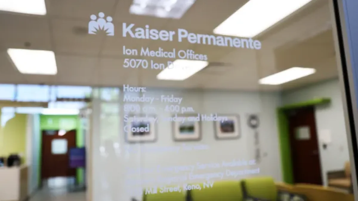 A photo of the lobby of a Kaiser Permanente Ion Medical Offices in Sparks taken on July 1, 2026.
