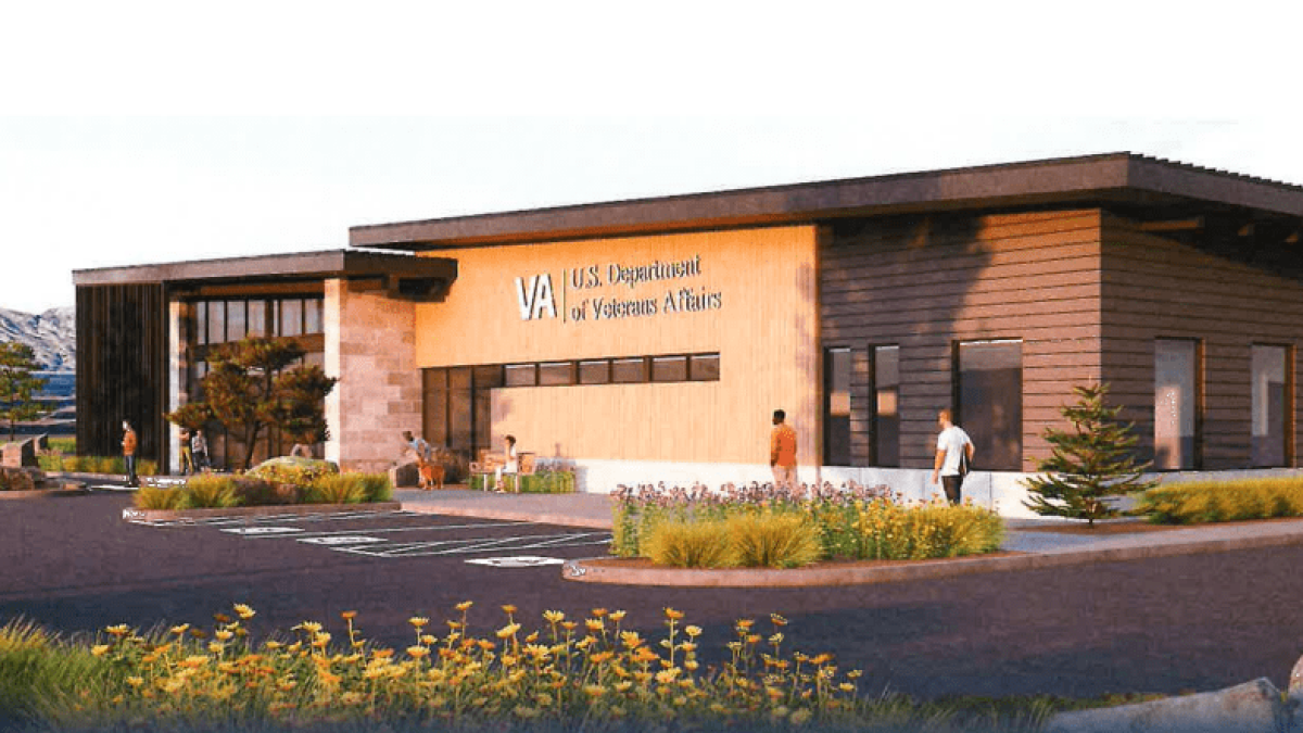 Rendering of new Veterans Administration Clinic in Gardnerville, Nevada.