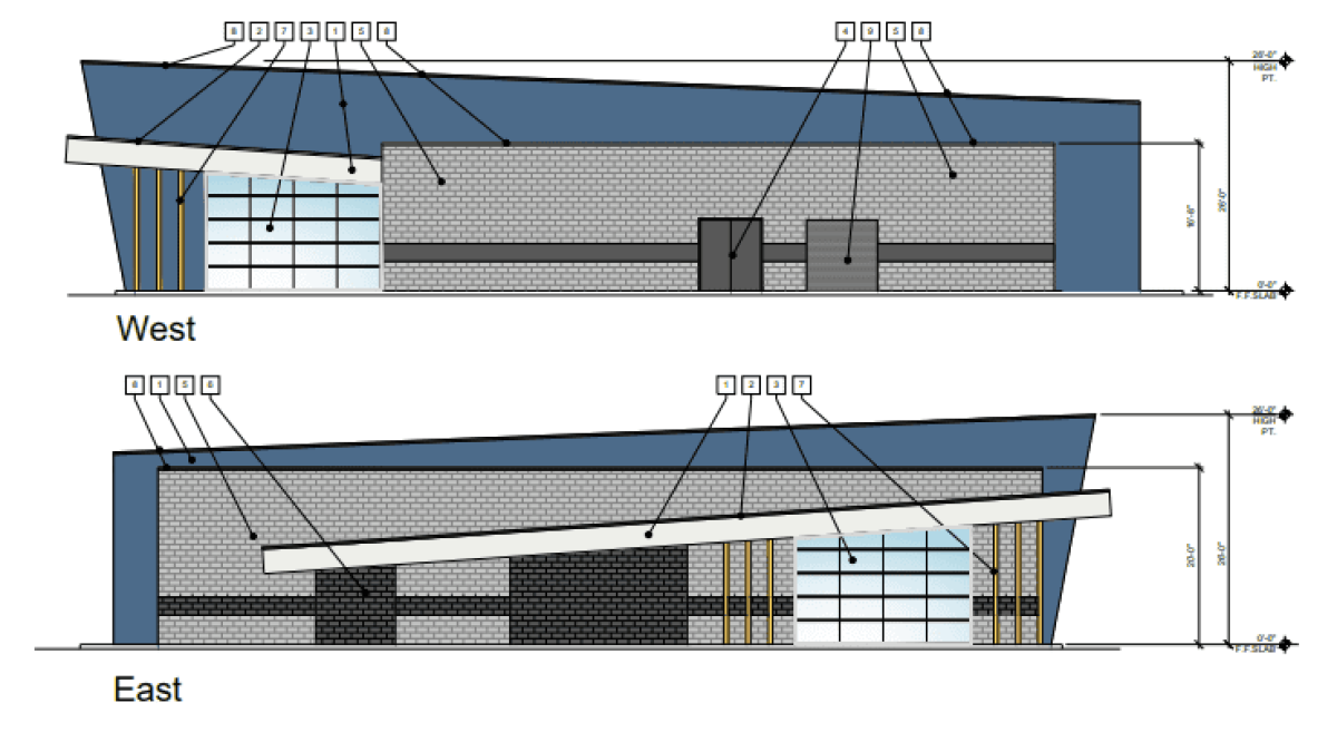 Car wash elevation plan. Credit: John David Burke, Architect/Clark County